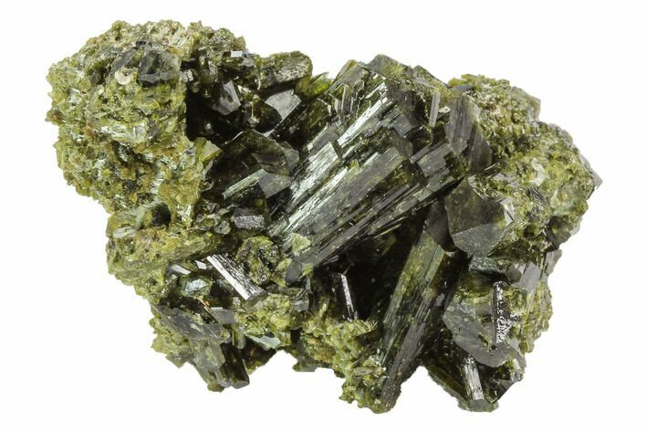Epidote Crystal Cluster - Peru #98963